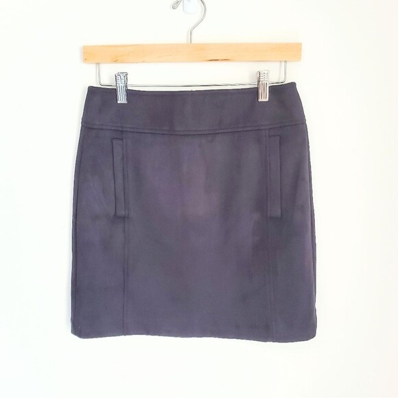 Loft Navy Faux Suede Skirt 2P - Picture 1 of 3